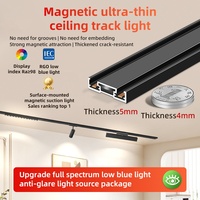 Projecteur de bureau à domicile sur rail 5mm intérieur de style moderne éclairage sur rail LED magnétique COB