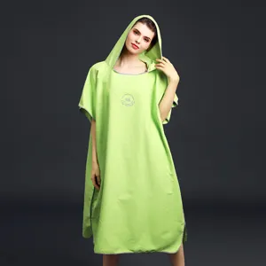 wholesale Women Surf Poncho Beach Towel with Hoodie Surf swim diving Beach Poncho Hooded quick-dry beach cloak