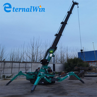 Plate-forme télescopique sur chenilles Petites grues Espace étroit Mini grue araignée