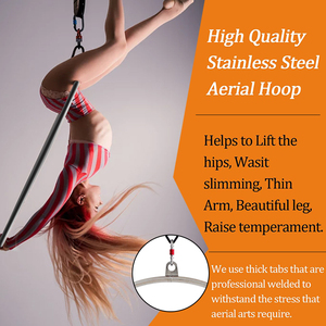Aro de Yoga aéreo de Lyra, de alta calidad, de acero inoxidable, 80cm-95cm, para hacer ejercicio - Product Image 2