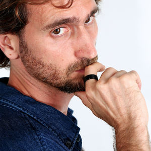 Черные кольца, классические кольца из нержавеющей стали, обручальные кольца для мужчин, Женская пара, черный, серебристый цвет, модные украшения 8/6 мм - Product Image 5