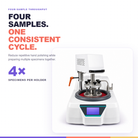 Machine de polissage et de meulage de spécimens métallographiques à vitesse variable et synchronisation automatique, économique pour laboratoire, avec PLC et roulement