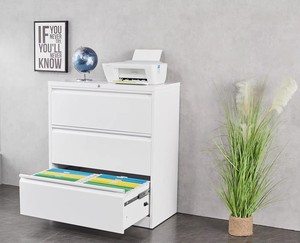 Steel Office Furniture Steel Lateral Drawer Cabinet 3 Drawer <b>File</b> <b>Storage</b> Cabinet - Product Image 4