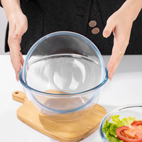 Bols en verre borosilicate transparents écologiques en gros, 2700ml, 4500ml, 6200ml, sans BPA, vides, pour usage en cuisine
