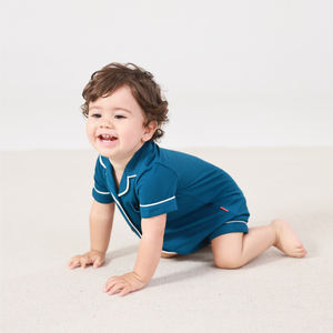 Pyjamas bébé en bambou personnalisés, vêtements de nuit en coton 100% tricoté pour enfants, manches courtes, pyjamas courts, combinaisons bébé, bodys - Product Image 3