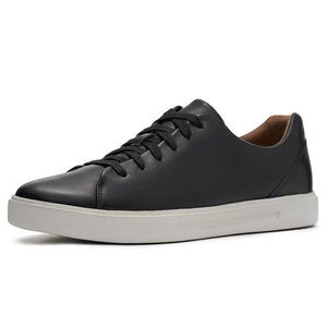 <b>Men's</b> <b>Soft</b> Genuine Leather Casual <b>Shoes</b> Black and White Skateboarding Tennis Sneakers <b>for</b> <b>Men</b> - Product Image 1