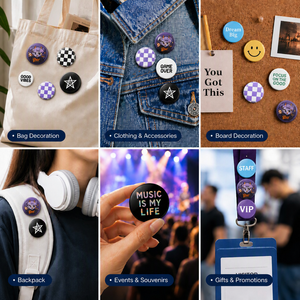 <span class=keywords><strong>Chapas</strong></span> Metálicas de Prensa Regalos Promocionales de Fábrica OEM con Logo Personalizado Impreso Chapa Redonda en Blanco Tipo Pin Insignia de Hojalata Personalizada - Product Image 5