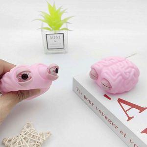 Anti-Stress Anxiety <b>Vinyl</b> Brain Squeeze Toy for Girls & Boys-Creative Pop Eye Prank Novelty Stress Relief - Product Image 1