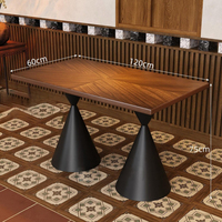 Ensemble de table et de chaises de style industriel, design commercial, ensemble de salle à manger en bois écologique pour hôtel ou bar