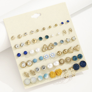 Cross-border Explosive Fashion European and American Style <b>Light</b> Luxury Retro Earrings Set Ladies Temperament <b>Light</b> Luxury - Product Image 2