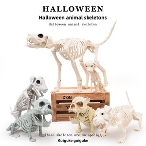 Decoración de Halloween con Esqueletos de Animales, Horripilantes y Oscuras, para Casa Embrujada, Modelo Interior de Ratón, Gato, Perro y Pájaro - Product Image 3