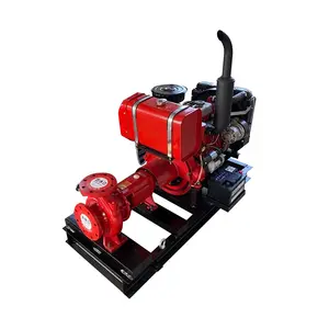Mesin pengiriman sentrifugal, tekanan tinggi otomatis horizontal pompa api mesin Diesel air dengan irigasi pertanian