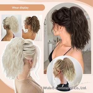 <span class=keywords><strong>Queue</strong></span> <span class=keywords><strong>de</strong></span> <span class=keywords><strong>cheval</strong></span> longue et bouclée pour femmes, en fibre haute température, type naturel, pour le commerce extérieur, style européen et américain, Zhejiang - Product Image 5
