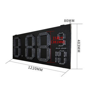 IP53 al aire libre 15 pulgadas LED verde Pantalla de precio de aceite módulo Digital <span class=keywords><strong>a</strong></span> prueba de lluvia caja de hierro de Apertura frontal para gasolineras SDK 1 <span class=keywords><strong>a</strong></span>ño - Product Image 6