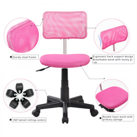 Chaise de bureau pivotante sans accoudoirs, design moderne, dossier bas, réglable en hauteur, entièrement en maille, pour formation et enfants, 270 mm, vente en gros