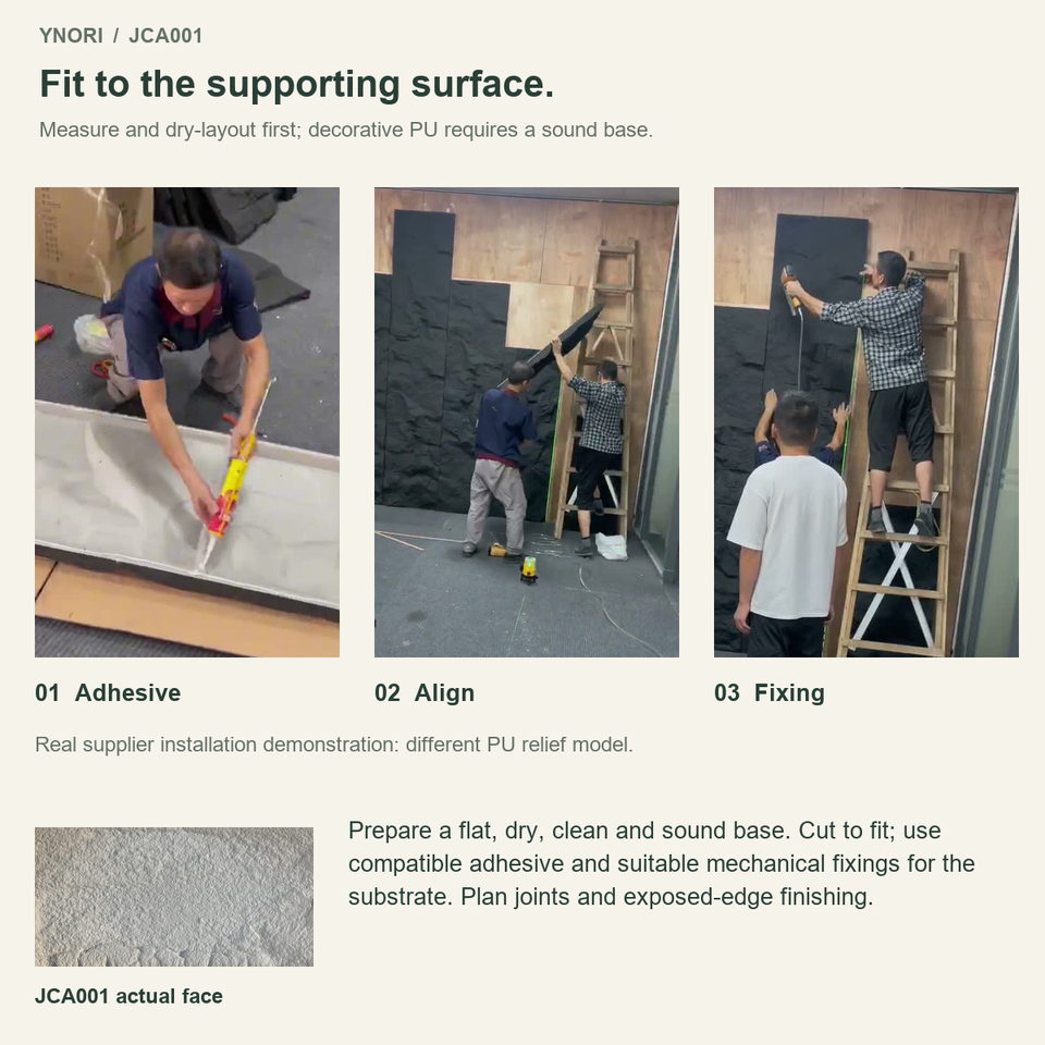 Cut-to-Fit Polyurethane Stone Wall Panels with Dense Rounded Grain for ...