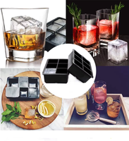 Molde de silicona flexible de 6 compartimentos sin BPA para cubitos de hielo, ecológico, cuadrado, para alimentación de bebés, congelador, reutilizable, hecho en casa