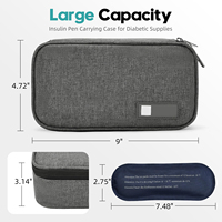 Étui de transport isotherme multi-poches pour insuline, refroidisseur de médicaments pour diabétiques avec 4 blocs réfrigérants portables et réutilisables