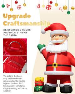 Père Noël gonflable géant lumineux avec décoration de jardin extérieure de Noël gonflable de qualité supérieure pour les fêtes de Noël - Product Image 4