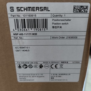 Interrupteur de fin de course Schmersal MSP 452-11/11Y-M20 SPDT 24V 1A IP65 pour usage industriel - Product Image 2
