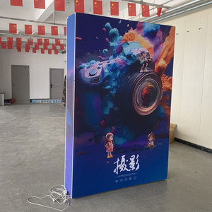 Aozhan tùy chỉnh 10ft LED hộp ánh sáng backlit pop-up hiển thị thương mại hiển thị thiết bị với thiết kế độc đáo biểu ngữ - Product Image 1