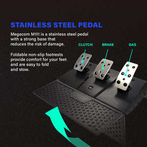 Para PC Xbox PS4 Compatible M111 Juego de ruedas de carreras con control receptivo para eventos de juegos y simuladores de entrenamiento - Product Image 3