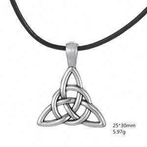 Amuleto mágico de pentagrama con nudo para hombres, talismán irlandés, colgante, collar vikingo - Product Image 4