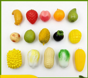 Jouet populaire à presser en forme de blocs de construction, jouet amusant anti-stress en forme de fruits et légumes, savon, fromage et fruits et légumes créatifs pour soulager le stress - Product Image 1