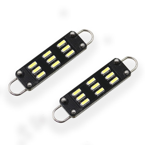 <b>Car</b> LED Reading Light, Double <b>Hook</b>, Double Ring, 12SMD, 44mm, Roof Light, Double-Point Indoor Light - Product Image 1