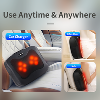 Alat Pijat Pinggang Shiatsu dengan Pemanas, Pijatan Mendalam untuk Meredakan Nyeri Punggung Bawah, Remote Control, Berbagai Mode, Pengatur Waktu Mati Otomatis