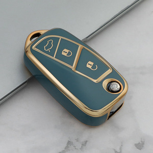 Vendite di fabbrica chiave Auto cover Gold edge TPU portachiavi Auto per <span class=keywords><strong>Fiat</strong></span> Bravo 500 <span class=keywords><strong>Panda</strong></span> europeo Auto accessorio chiave per Auto - Product Image 2
