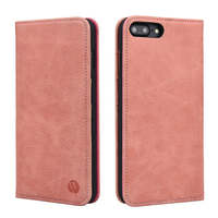 Casing Ponsel Kulit Asli Buatan Tangan Dapat Dilepas Lipat Mewah Warna Pink untuk Aquos Zero 6 Logo Kustom Label Kartu Emas Timbul