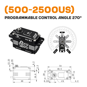 <span class=keywords><strong>Servo</strong></span> de Dirección <span class=keywords><strong>RC</strong></span> sin Escobillas de Perfil Bajo, Programable, con Engranaje Helicoidal de Alto Torque de 50KG, para Autos <span class=keywords><strong>RC</strong></span> Todoterreno 1/8 1/10, Piezas para Aviones <span class=keywords><strong>RC</strong></span> - Product Image 4