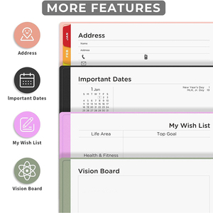 Carnet <span class=keywords><strong>de</strong></span> planification 2026, papier épais, adapté pour le <span class=keywords><strong>travail</strong></span>, l'école, les affaires, les objectifs académiques, couverture incurvée - Product Image 5