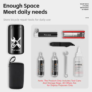 WEST BIKING-Bolsa de almacenamiento para bicicleta de carretera, kit de <span class=keywords><strong>herramientas</strong></span> de reparación de jaula para botella, tienda de cápsulas, <span class=keywords><strong>caja</strong></span> de almacenamiento de <span class=keywords><strong>herramientas</strong></span> para bicicleta - Product Image 2