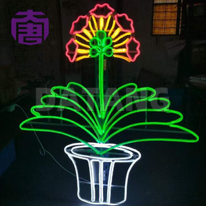 Luz Decorativa LED para Poste de Calle, Impermeable, para Exteriores, Navidad, 2D 3D, Decoración Festiva para Parques, Plazas y Avenidas - Product Image 2