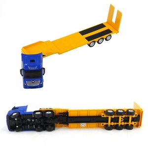 SJY-1730 Sanjoyo Modèle de camion tracteur à plateau en plastique à l'échelle 1:50, jouet véhicule 12 roues, cadeau - Product Image 2