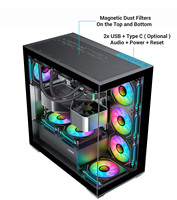 Boîtiers PC ATX Personnalisés en Verre Trempé pour Ordinateurs de Bureau Gaming