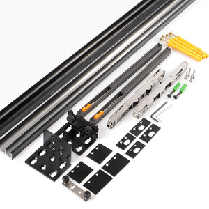 Invisible Sliding Door Track YG293 Cold Rolled Steel Black White Minimalist Design Smooth Rolling Door Hardware - Product Image 2