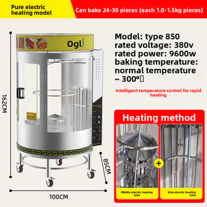 <span class=keywords><strong>Four</strong></span> de rôtissage commercial rotatif 850 à chauffage au charbon, au gaz liquéfié, électrique, au bois, pour fruits, charbon de bois, viande de canard, modèle en boîte, Chine - Product Image 6
