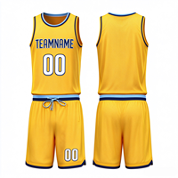 Jersey Basket Sublimasi Custom MOQ Rendah Set Seragam Tim Pakaian Basket Bernapas Seragam Basket