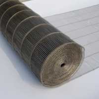 Bande transporteuse en maille d'acier inoxydable 304 316, en forme de Z, pour machine à enrober le chocolat, en fil plat métallique
