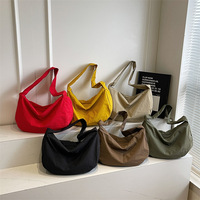 Sac à main hobo tendance de grande capacité, style décontracté, version coréenne, simple pour le quotidien, sac à bandoulière pour les trajets quotidiens