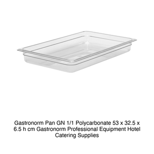 Bac alimentaire en polycarbonate GN 1/1 53 × 32,5 × 6,5 h cm, sans couvercle, -100/+100 ° C - Product Image 2