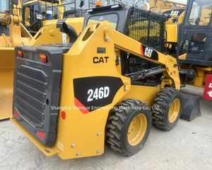 कम कीमत का उपयोग कैटरपिलर 246 छोटे व्हील लोडर 2 टन मशीनरी निर्माण उपकरण बिल्ली 246b 246d लोडर कम घंटे - Product Image 6