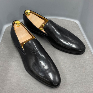 Nuevos zapatos planos con grabado brogue para hombre, zapatos de cuero genuino para hombre, estilo empresarial y de oficina, zapatos de boda ingleses, zapatos Oxford - Product Image 3