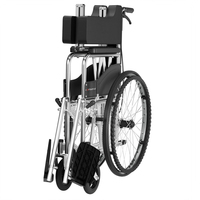 Fauteuil roulant inclinable avec coussin de siège lavable, repose-jambes réglable, pneus pleins de 24 pouces et frein à main, en acier au carbone, avec lit d'appoint et table