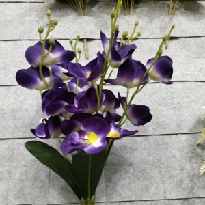 Phong lan thân cây hoa nhân tạo lụa giả phalaenopsis cành 20 hoa lớn - Product Image 4