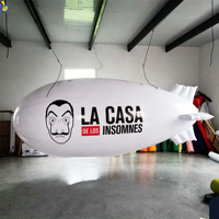 Ballon gonflable personnalisé en forme de dirigeable à l'hélium, ballon suspendu pour événements