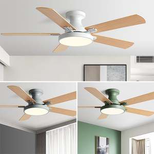 <b>Ceiling</b> Fan <b>Light</b> 56 Inch <b>Led</b> Fixed Blade For Living Room Bedroom Quiet Electric Fan Chandelier - Product Image 2